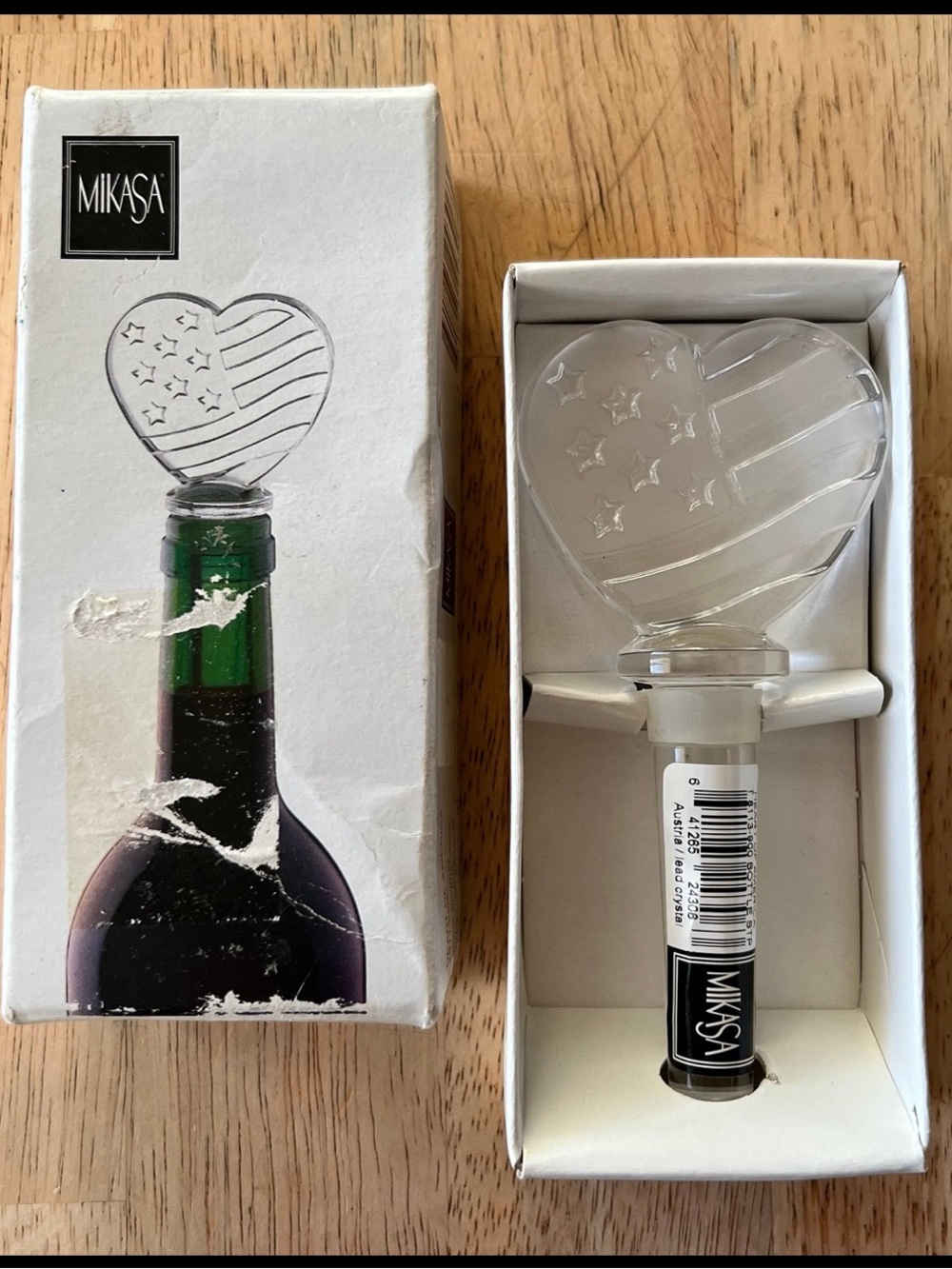 Mikasa “Heart of America” Crystal Bottle Stopper